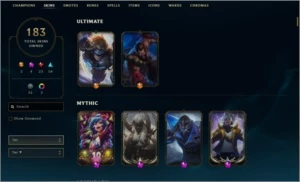 Conta Gold 3 com 183 skins, MMR bom - League of Legends LOL