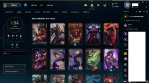 Conta diamante com varias skins - League of Legends LOL