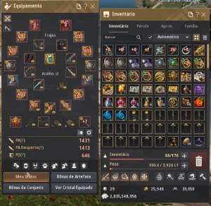 Conta BDO 806 GS com muito recurso e P2W - Black Desert