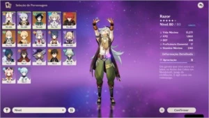 AR 45, 4 personagens 5* - Genshin Impact