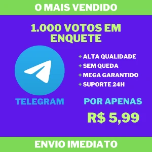 1.000 Votos em Enquete no Telegram