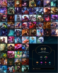 Conta season 1/diamante 5/62 skins/127 campeões/Rammus rei - League of Legends LOL
