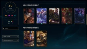 CONTA LOL PLATINA 3 - 92 CHAMPS - 42 SKINS - BARATA - League of Legends