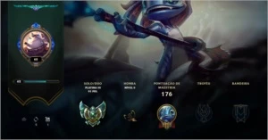 CONTA LOL PLATINA 3 - 92 CHAMPS - 42 SKINS - BARATA - League of Legends