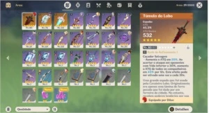 Genshin Impact Ar 46 SERVER NA 6 5s 3 weapons 5s