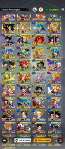 Conta de DBL Com os Personagens do 8 Aniversário e Mais - Dragon Ball Legends