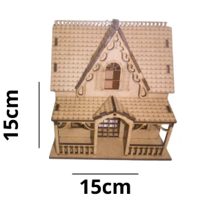 Mini Casinha Gotica, Moderna em MDF - Estilo e Diversão - Artesanato e Personalizados