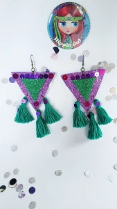 Brincos Tribal Carnaval - Artesanato e Personalizados