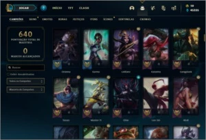 Conta Platina 3 com TODOS os champs e 236 skins + 130 Cromas - League of Legends LOL