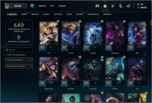 Conta Platina 3 com TODOS os champs e 236 skins + 130 Cromas - League of Legends LOL