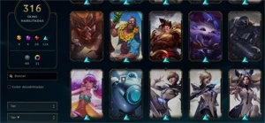 Conta de Lol level 485/ 315 skins - League of Legends