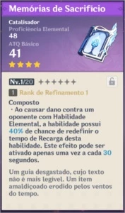 AR20 Kokomi + Jean + armas t4 + constelações - Genshin Impact