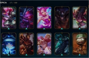 Platina V Todos os champs + 15k EA + 161 skins - League of Legends LOL
