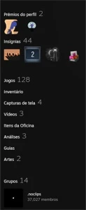 Steam Account 128 jogos (vac ban)