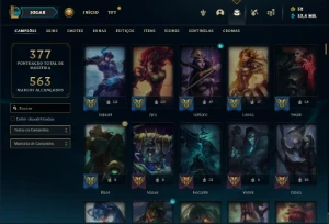 Conta bronze 1 com TODOS os champs e 101 Skins + 2 Raras - League of Legends LOL