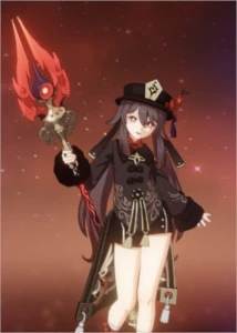 Ar45. Hutao+ báculo de homa, childe, diluc, diona c6 - Genshin Impact