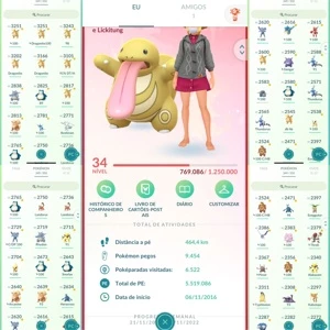 Conta Pokémon Go Nível 34 Valor