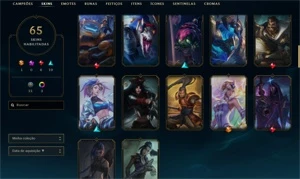 Conta Diamante IV - 65 Skins - League of Legends LOL