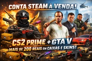 Conta Steam com GTA V e CS2 Prime com inventário. - Counter Strike