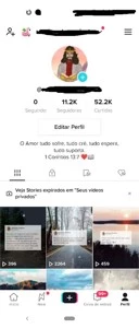 Conta TIKTOK 11k seguidores - Redes Sociais