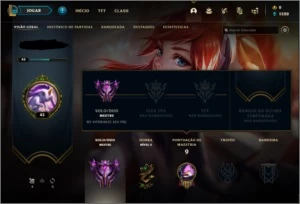 CONTA MESTRE 160+ PDL 65% WINRATE BOA SMURF - League of Legends LOL