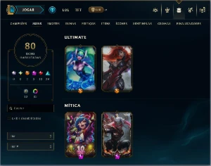Conta Mestre 62% Wr - Main Jg - 145 Essência Mitica - League of Legends LOL