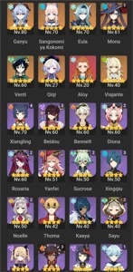 Eula+Kokomi+Ganyu+Venti - Genshin Impact