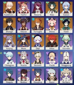 Conta Genshin com Ayaka, Ayato, Kazuha e mais - Genshin Impact