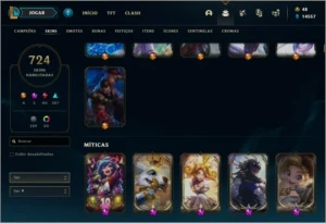 Conta LOL 724 skins + Conta Valorant - League of Legends