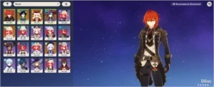 Genshin Impact - Diluc, Venti, Klee, Mona, Qiqi  rank 44