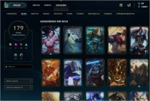 conta lol plat 179 skins todos campeoes - League of Legends