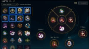 Conta league of legends lvl 106 124 champs 86 skins LOL