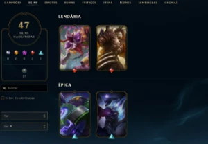 Conta League of Legends Full Acesso - 79 Champs e 47 Skins LOL