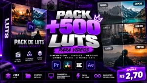 🎬 Pack De Luts Para Vídeos - Cinematic, Vintage, Wedding E - Arte Digital Artes Canva