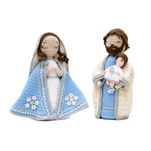 Sagrada Família em Amigurumi: Maria, José e Jesus