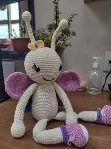 Amigurumi Borboleta Cristal tamanho 50 cm - Artesanato e Personalizados