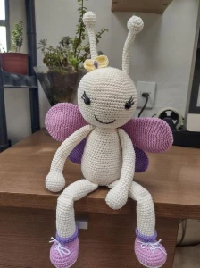 Amigurumi Borboleta Cristal tamanho 50 cm - Artesanato e Personalizados
