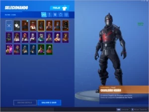 conta fortnite com cavalheiro negro e salve o mundo