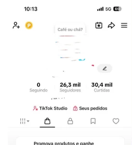 Conta no tiktok 26k seguidores Tiktokshop + Monetização - Redes Sociais