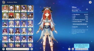 Conta Genshin Impact AR56 | Ganyu + Nilou + Ayaka |