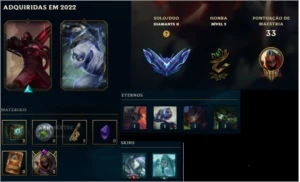 Conta League of Legends - Diamante 2 - Mono Zed LOL