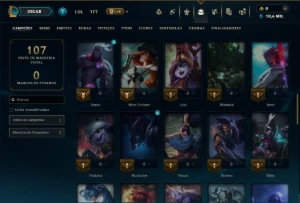 Esmeralda 4 com 60 Champs e 22 Skins - League of Legends LOL