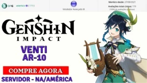 ✨GENSHIN IMPACT - CONTA COM VENTI 5⭐ AR10 ✨