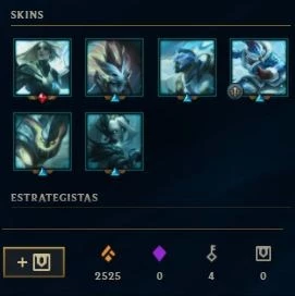 Conta LoL; Gold; Skins - League of Legends