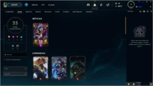 CONTA LVL 210 UNRANKED - 35 SKINS - 35K EA - 37 FRAG SKINS - League of Legends LOL