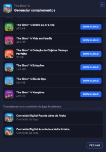 The sims 4 Conta EA games com the sims 4 +16 DLC's - Outros