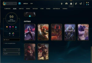 Conta Mestre com 60 Champs e 20 Skins + 11 Cromas - League of Legends LOL