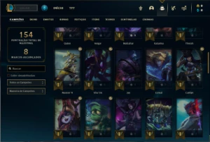 Conta Mestre com 60 Champs e 20 Skins + 11 Cromas - League of Legends LOL