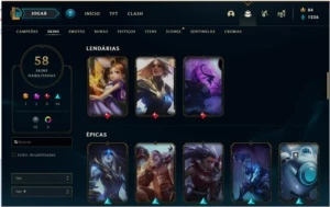 conta de league of legends LOL