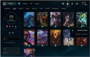 conta de league of legends LOL